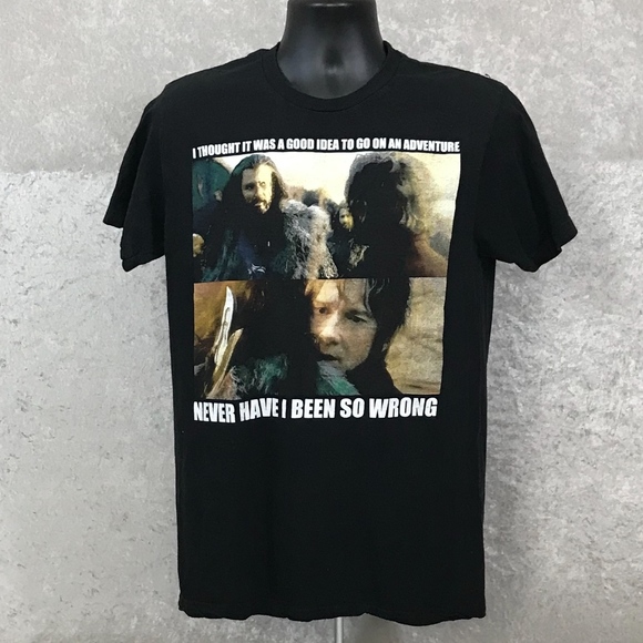 THE HOBBIT NEVER HAVE I BEEN SO WRONG T-SHIRT - Picture 1 of 8